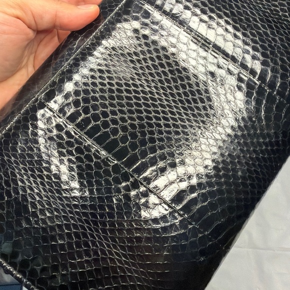 Black Snakeskin Clutch - Picture 8 of 8